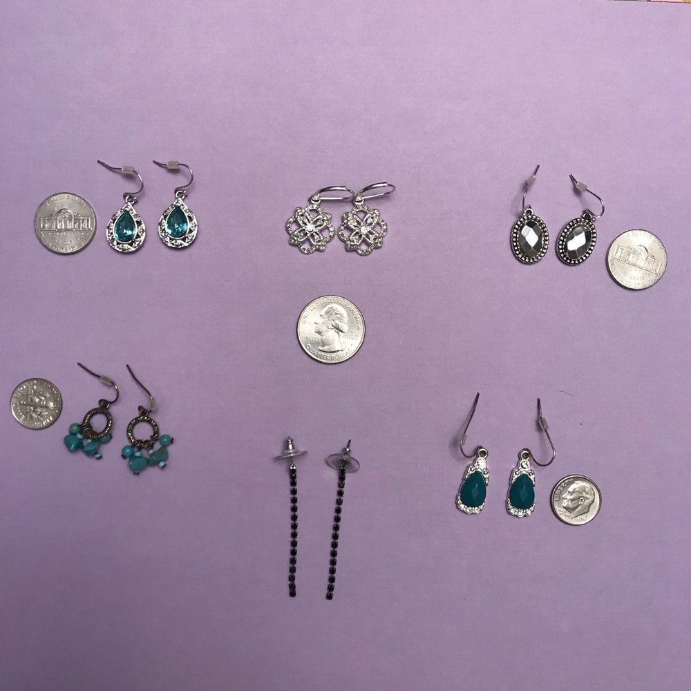 💥EUC! 6 Pairs of Pierced Earrings Bundle